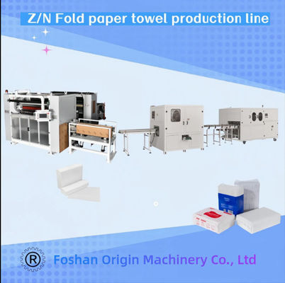 Z/N गोंद लेमिनेशन रसोई तौलिया Rewinder के साथ तह हाथ तौलिया मशीन